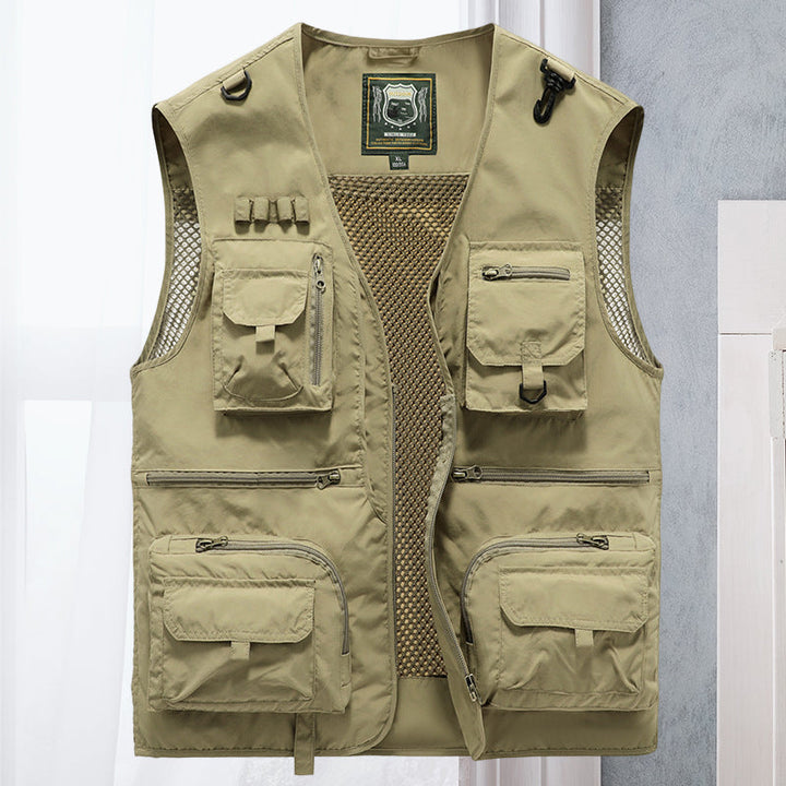 Ademend en lichtgewicht heren outdoorvest, ideaal voor lange wandeltochten en buitensport.