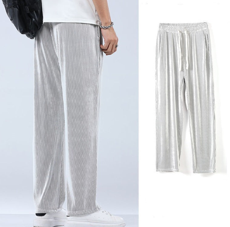 Strakke pasvorm van de rechte pijp heren zomerbroek 'Fabio', comfortabel en stijlvol voor dagelijks gebruik.