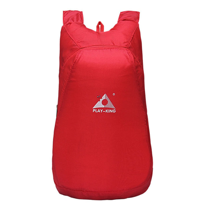Ultralichte opvouwbare rugzak van polyester, perfect voor wandelen en reizen zonder extra gewicht.