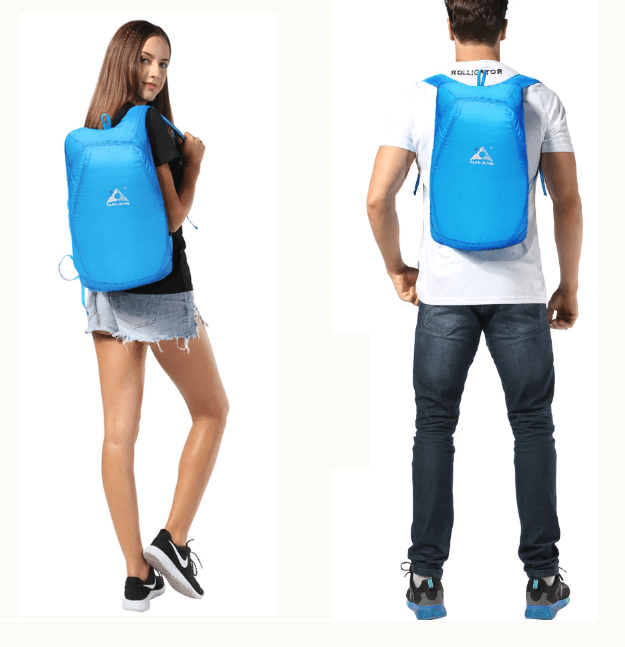 Ruime 20L opvouwbare rugzak, compact op te bergen, perfect voor je essentiële spullen tijdens elke reis.