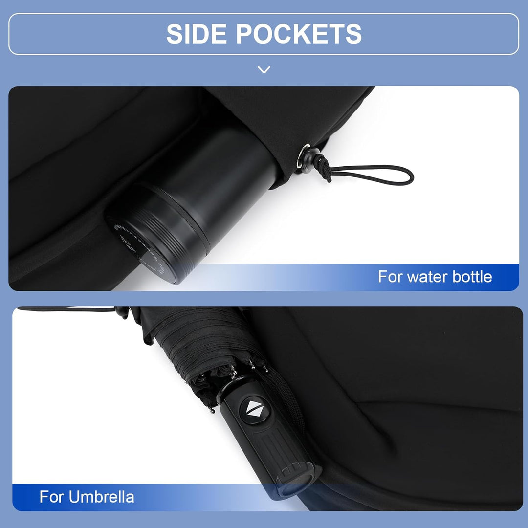 Lichtgewicht reisbackpack, waterbestendig en georganiseerd, geschikt voor korte trips.
