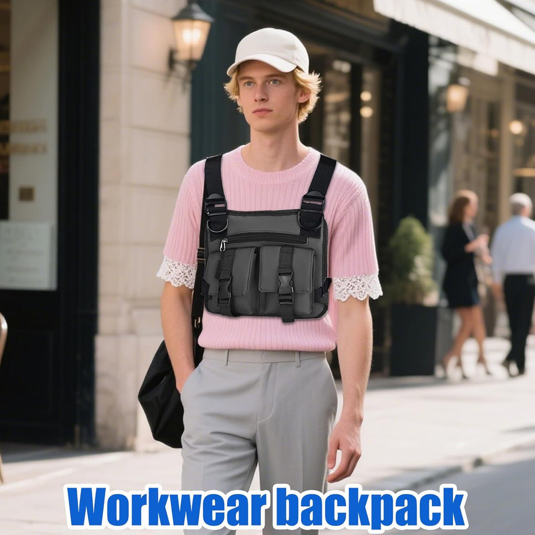 Mannen fitnessvest, verstelbaar en functioneel, ideaal voor elke trainingssessie.