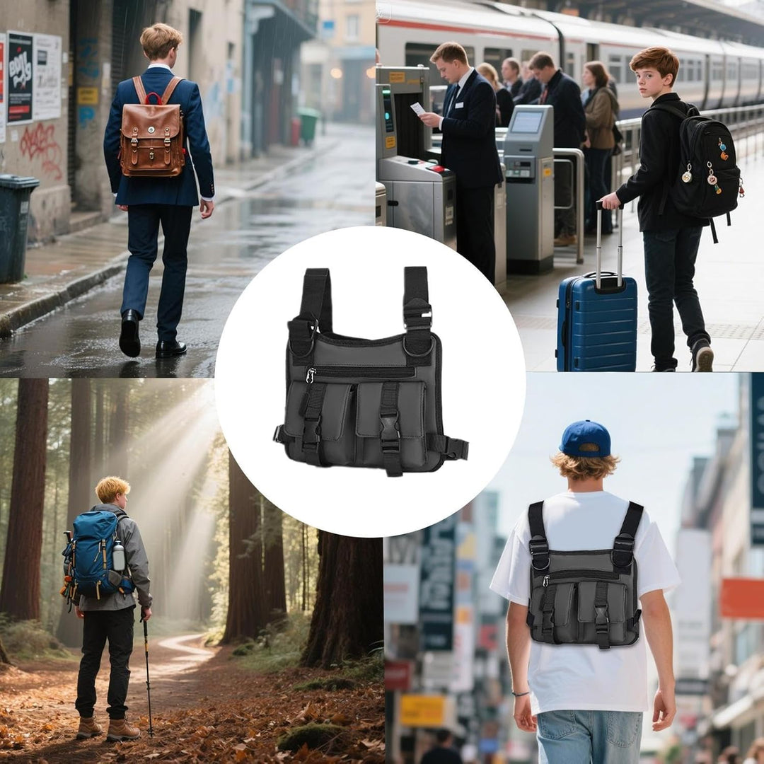 Borsttas hardloopvest mannen, lichtgewicht en praktisch, ideaal voor waardevolle spullen.