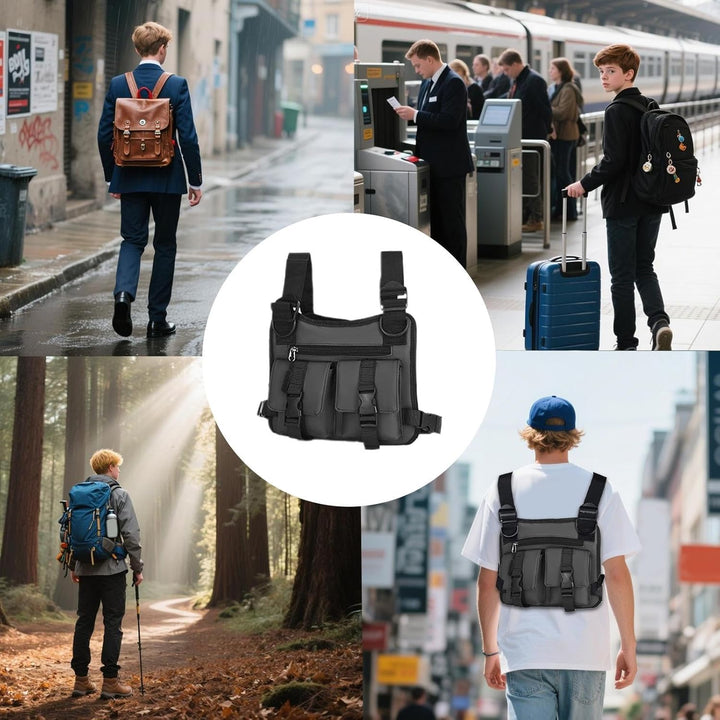 Borsttas hardloopvest mannen, lichtgewicht en praktisch, ideaal voor waardevolle spullen.