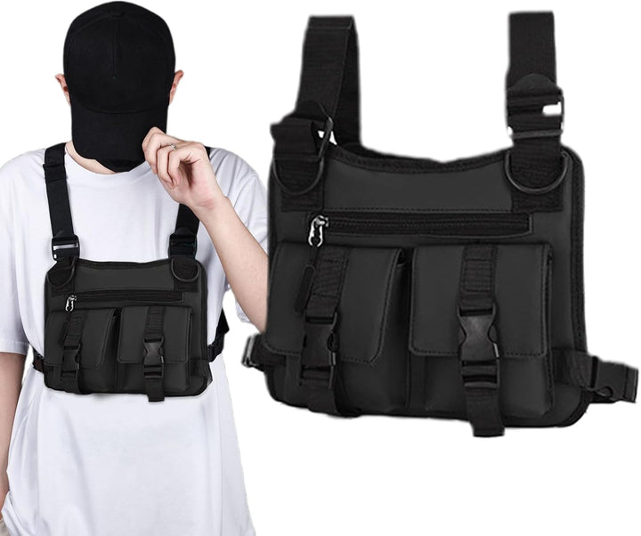 Lichtgewicht sportvest heren, veelzijdig te dragen voor hardlopen, fitness of als borsttas.