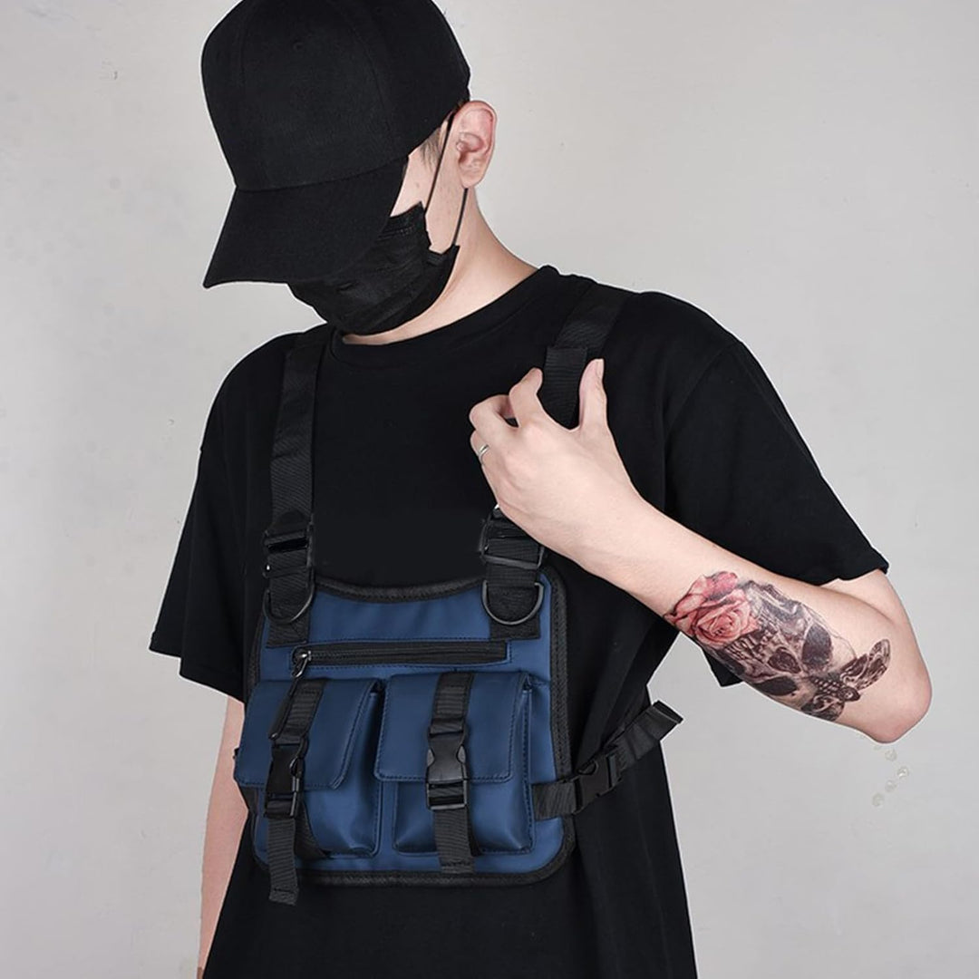 Dravon mannen sportvest, verstelbaar en ademend, een essentieel sportaccessoire.