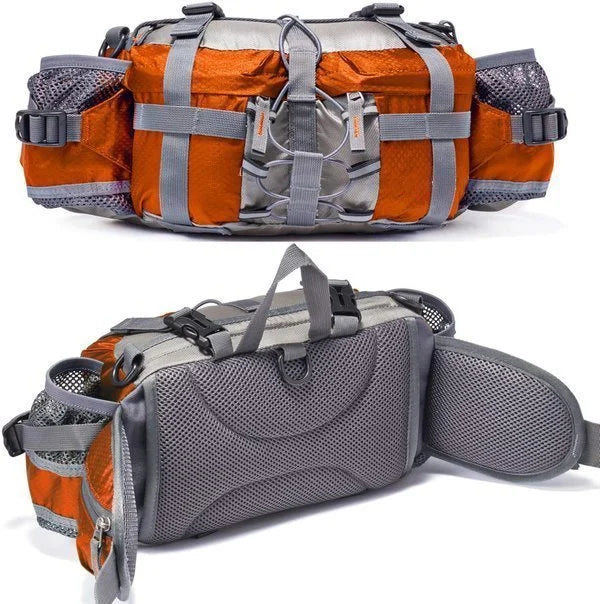 Handige waterdichte heuptas met flessenhouder, unisex. Ideaal voor actieve dagen, wandelen en buitenactiviteiten.