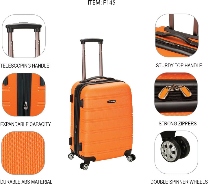 Hardcase handbagage koffer met expandeerfunctie, lichtgewicht en praktisch met spinnerwielen.