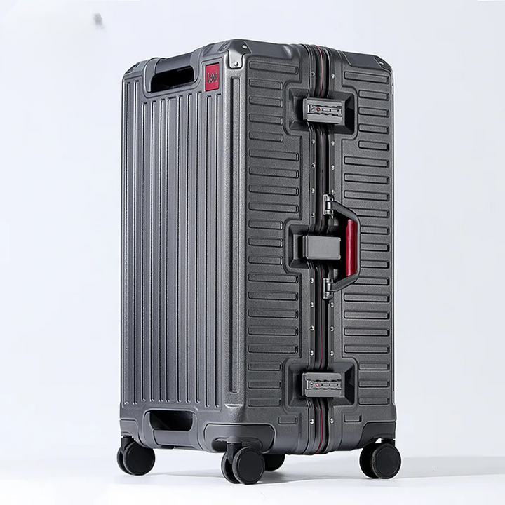 Stijlvolle Lissabon reiskoffer: hardcase, breed handvat, aluminium frame, 360° wielen voor zorgeloze vakanties.