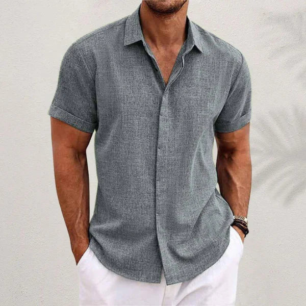 Comfortabel Luca zomershirt voor heren met korte mouwen, ademend en luchtig voor dagelijks gebruik en strandkleding.
