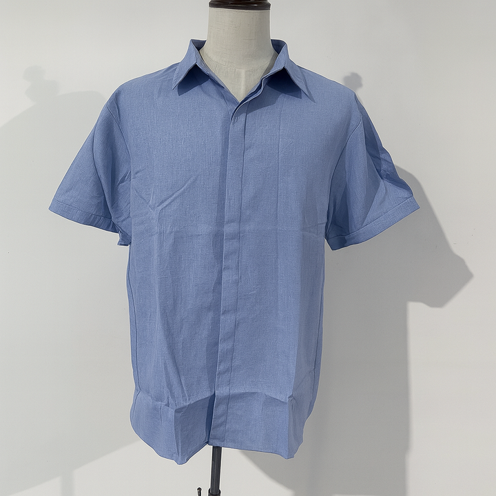 Trendy Luca herenoverhemd met korte mouwen, ontworpen voor comfort en een moderne casual look tijdens de zomer.