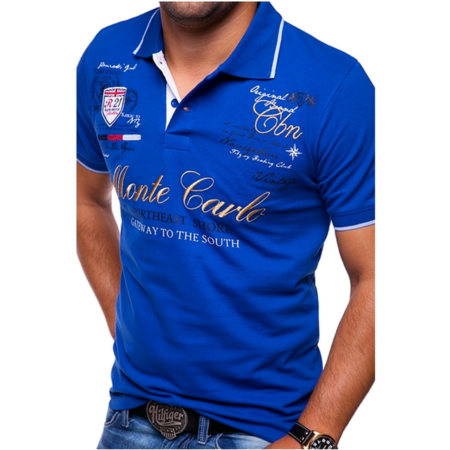 Mannelijke casual heren polo shirt met knoopkraag, comfortabel en trendy voor lente/zomer mode.