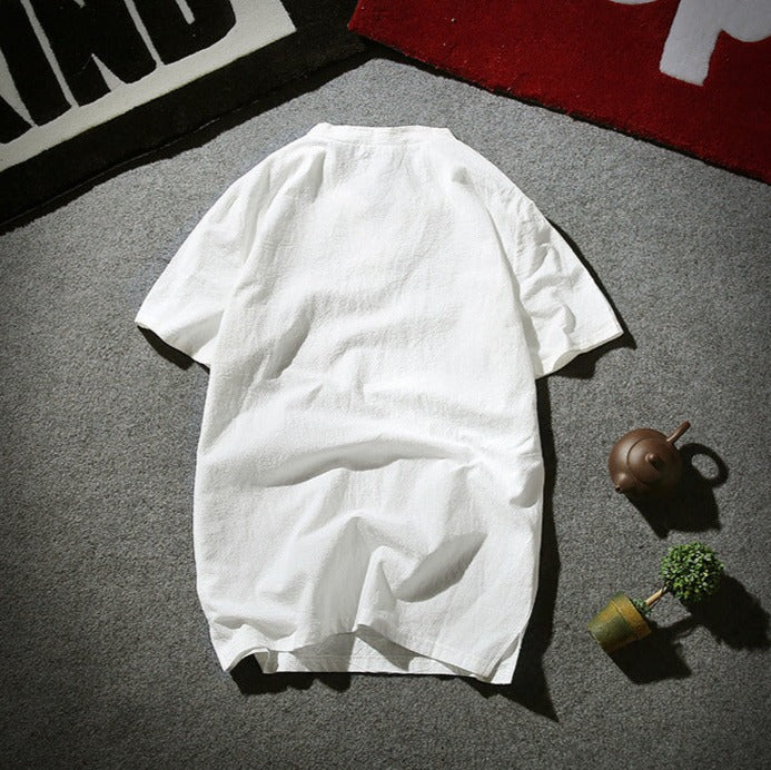 Ademend heren t-shirt voor de zomer, met een comfortabele pasvorm. Geschikt voor warme dagen en grote maten.