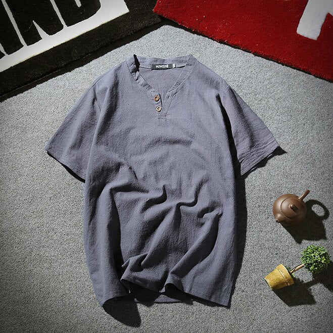 Zomer t-shirt voor heren, voelt licht en comfortabel. Perfecte casual bovenkleding voor warme dagen.