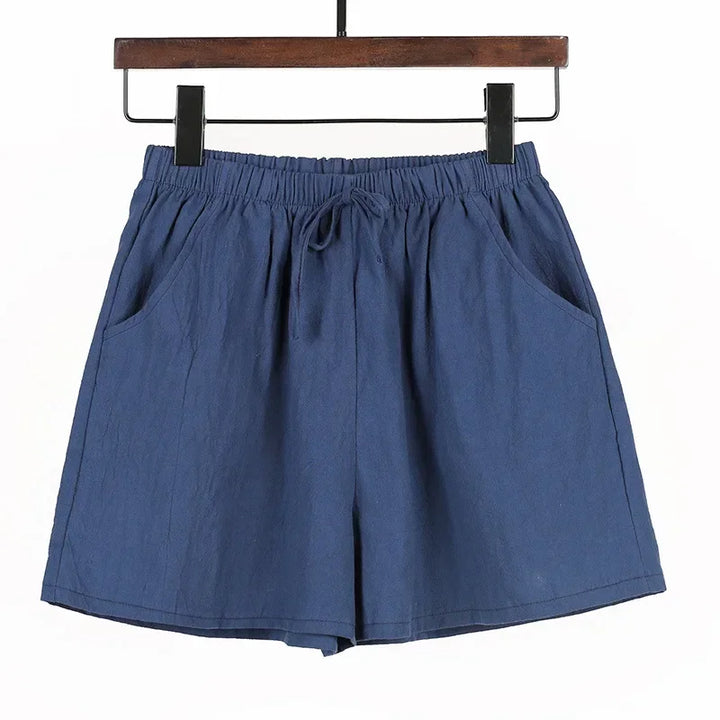 Comfortabele dames hoge taille shorts, sportief en lichtgewicht voor zomerse activiteiten.