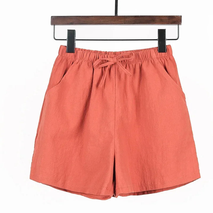 Fenja dames shorts, hoge taille, losse pasvorm, ideaal voor casual zomerkleding.
