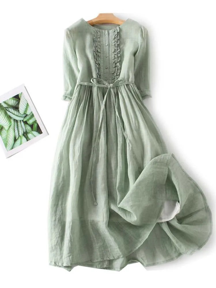 Bohemien roze maxi zomerjurk voor dames, perfect voor een casual look of vakantie. Comfortabel en elegant.