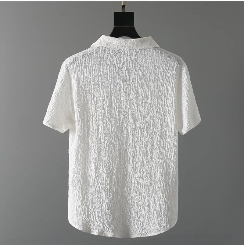 Comfortabele heren zomer set Lyno in zwart, inclusief luchtige blouse en broek voor casual stijl.