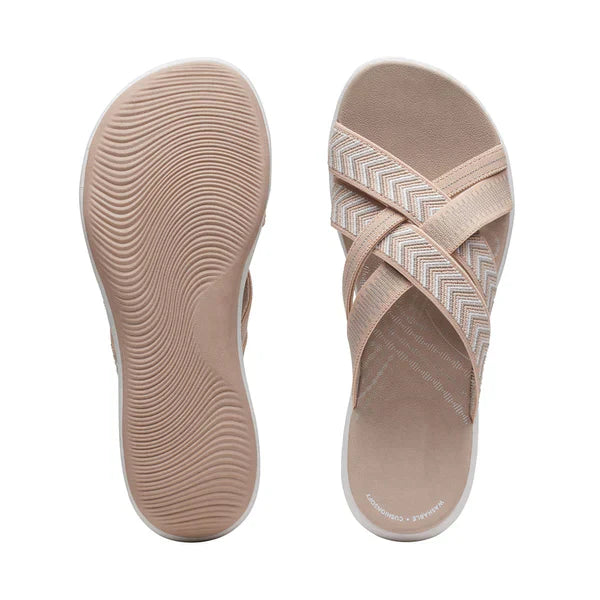 Orthopedische Lina dames slippers; luchtig, lichtgewicht en voorzien van een schokabsorberend voetbed.