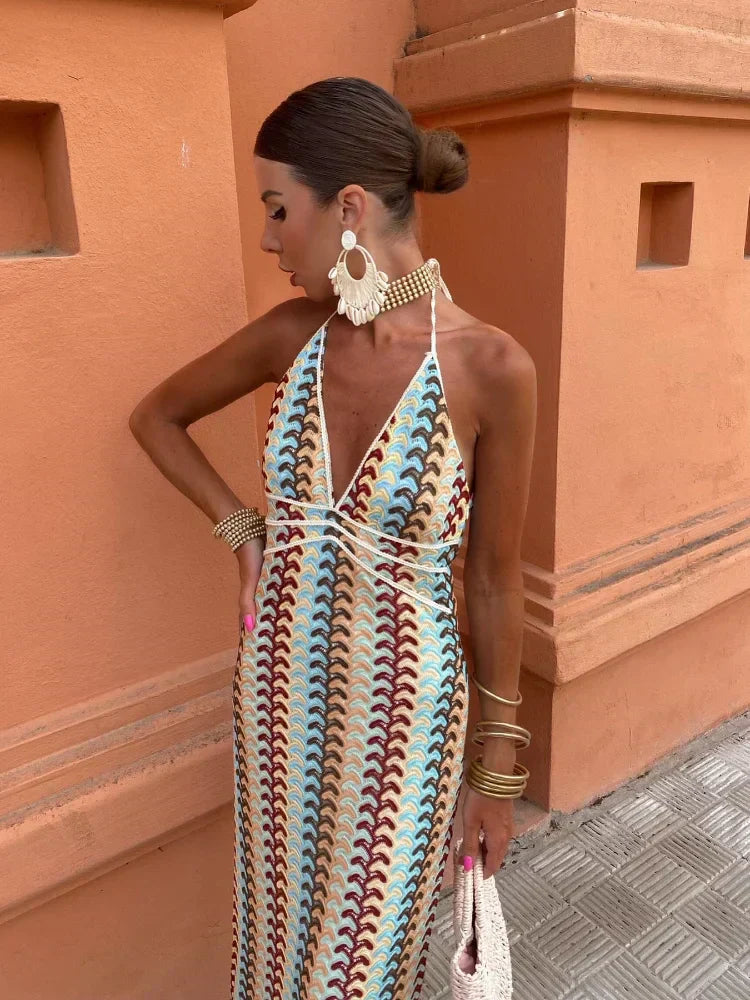 Mouwloze dames zomerjurk 'Liora', luchtig en comfortabel, perfect voor een relaxte dag op het strand of tijdens vakantie.