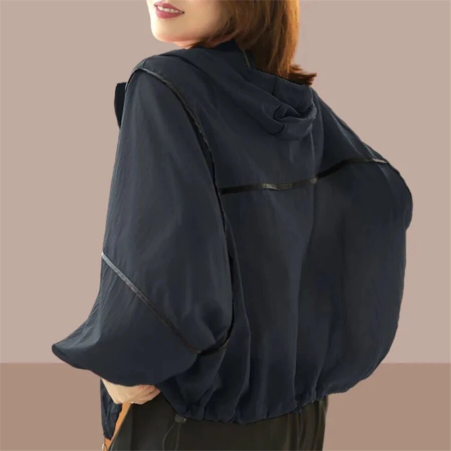 Casual oversized zomer hoodie jas Zoë voor dames, perfect voor een relaxte en luchtige look.