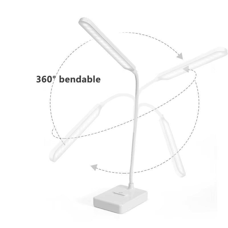 LumoFlex design tafellamp, flexibel LED, dimbaar in 3 kleuren, USB/stekker, perfecte aanvulling op uw bureau.