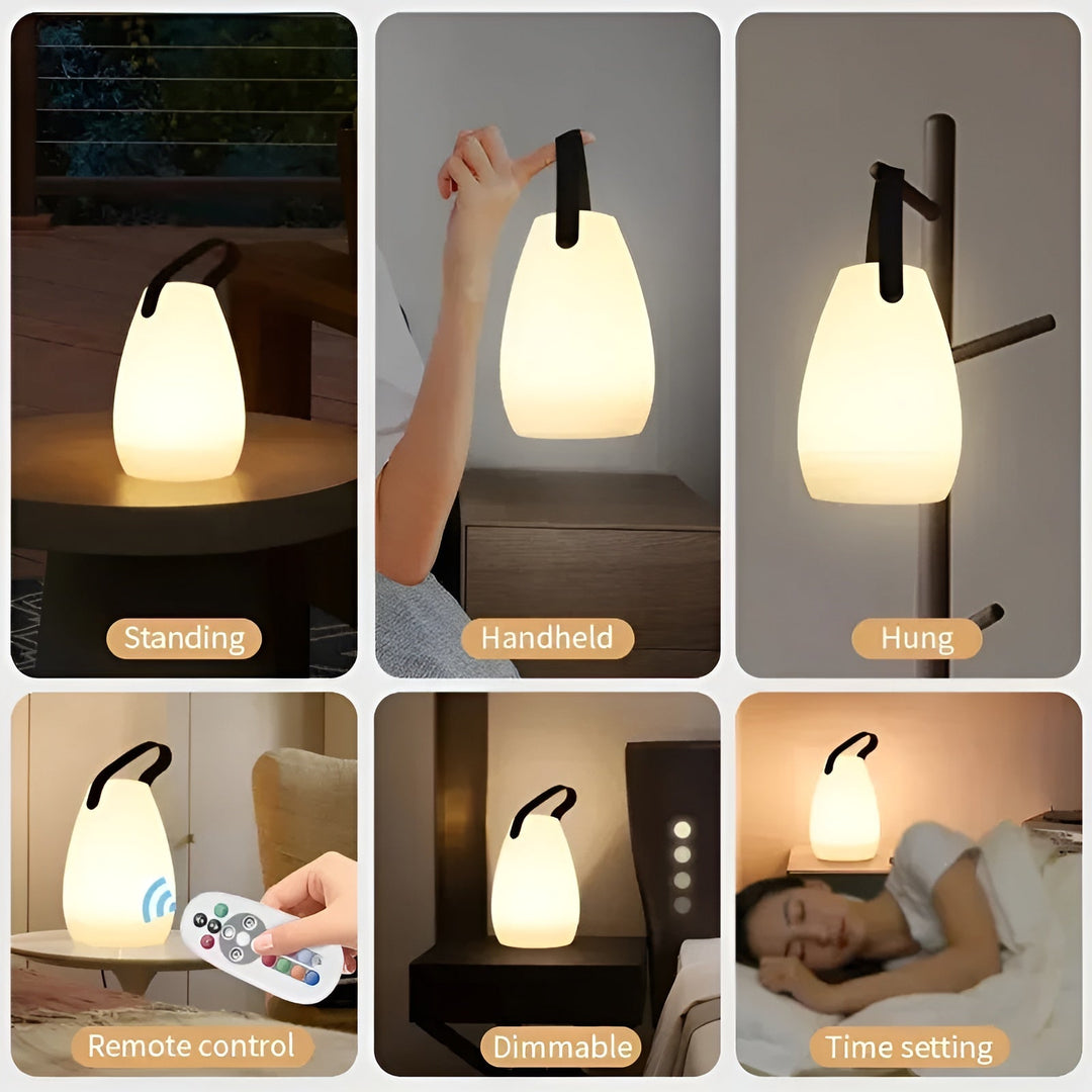 Oplaadbare draadloze LED tafellamp, ideaal voor binnen. Creëer direct sfeer zonder kabels.