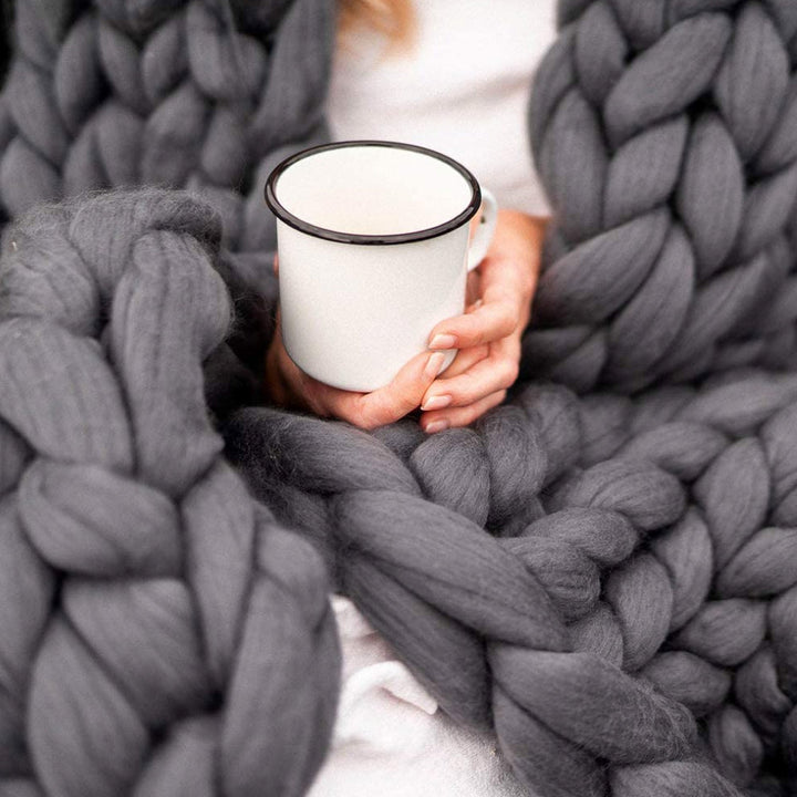 LuxaWool 1000g XXL chunky breigaren. Ideaal voor zachte knuffeldekens en oversized deken DIY projecten.