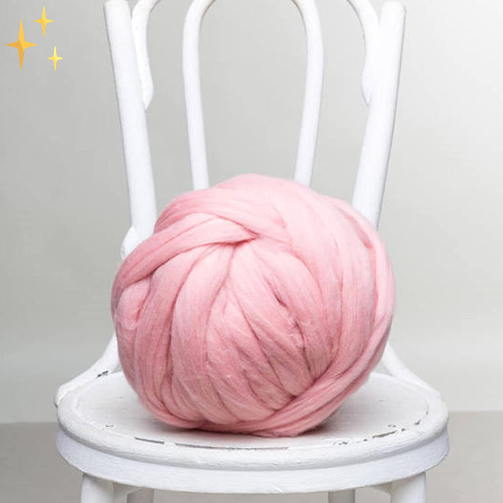 Handwerken met LuxaWool 1000g XXL chunky garen. Brei zelf een luxe, warme deken. DIY project.