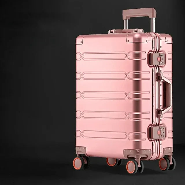 Robuuste aluminium reiskoffer 'Oslo' met strakke lijnen, een duurzame harde koffer voor al uw bagage.
