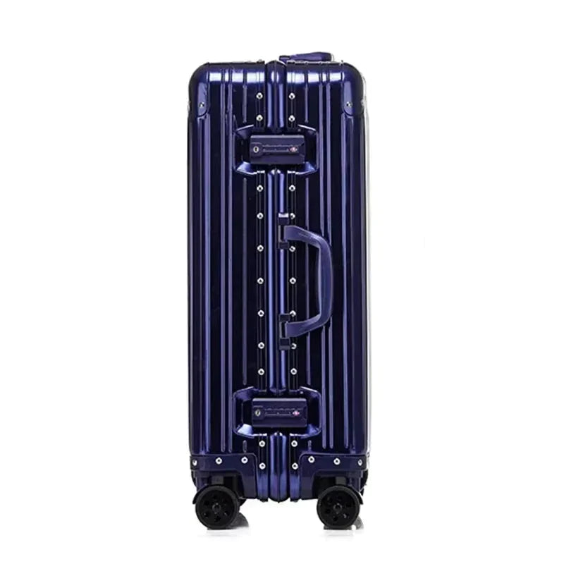 Stijlvolle aluminium-magnesium zakenreiskoffer, een luxe reisaccessoire voor professionals.