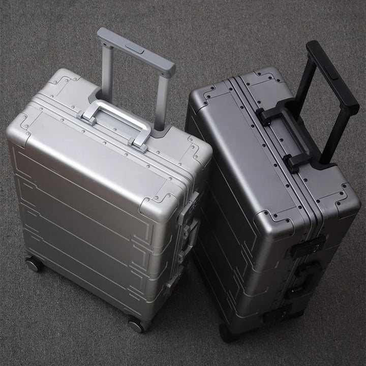 Duurzame volaluminium hardshell koffer Pristina. Stijlvolle reisbagage met geïntegreerd TSA slot.