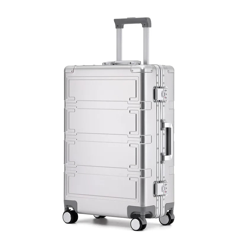 Stijlvolle Pristina aluminium hardshell koffer. Luxe reisbagage met veilige sluiting en sterke wielen.