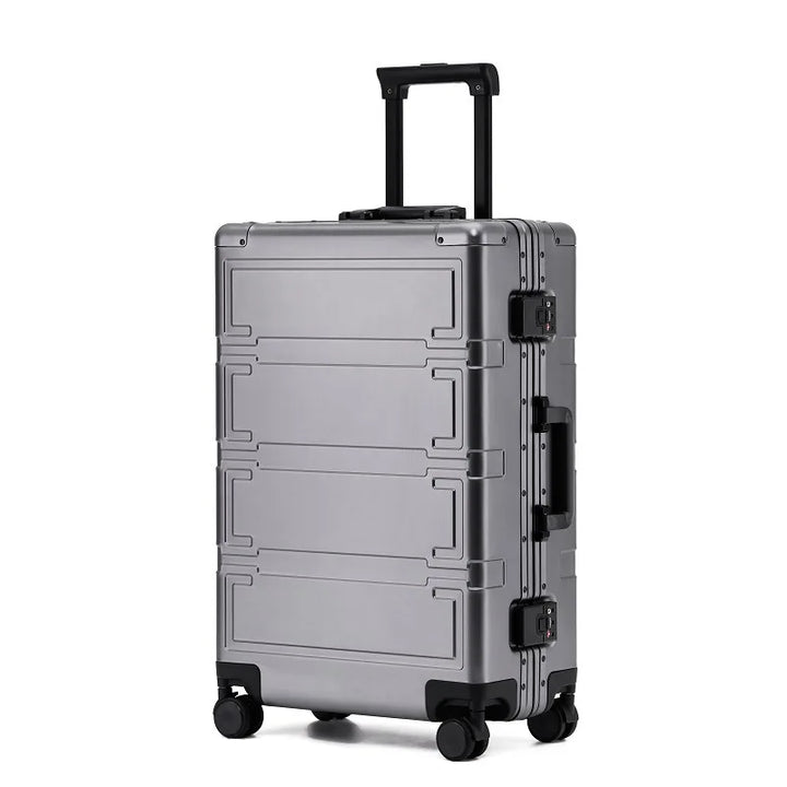 Hoogwaardige aluminium reiskoffer Pristina. Hardshell bagage met TSA slot, perfect voor duurzame vakanties.