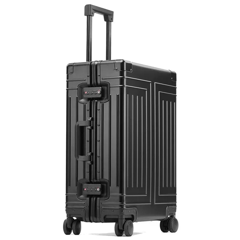 Stijlvolle aluminium reiskoffer Valletta, perfect voor luxe vakanties en zakelijke trips.