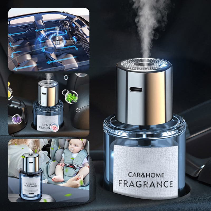 Veilige auto geurverspreider met geavanceerde nano-verneveling. Verspreidt subtiele, luxe geuren.