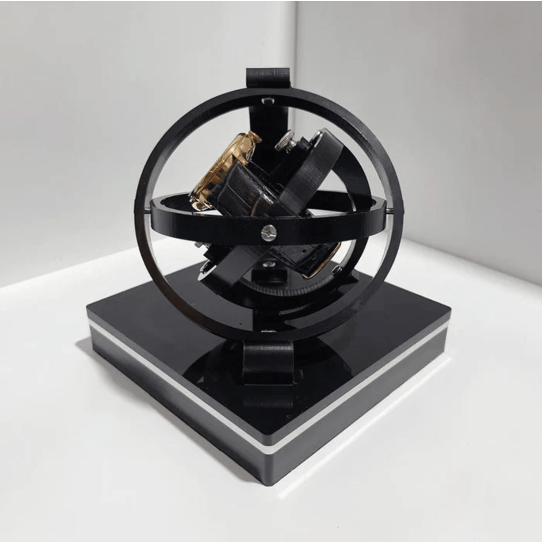 Ideaal geschenk: luxe automatische klokkenwinder voor 2 horloges, stil en stijlvol, voor de horlogeliefhebber.