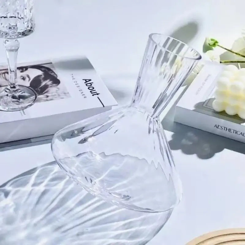 Moderne 1500 ml kristallen draaibare decanteerder, perfect voor het beluchten van rode en witte wijn.