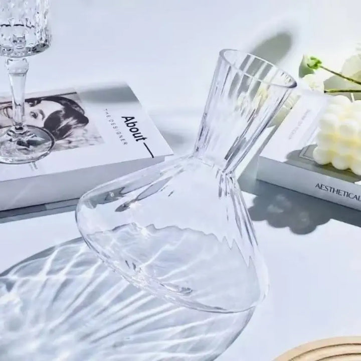 Moderne 1500 ml kristallen draaibare decanteerder, perfect voor het beluchten van rode en witte wijn.