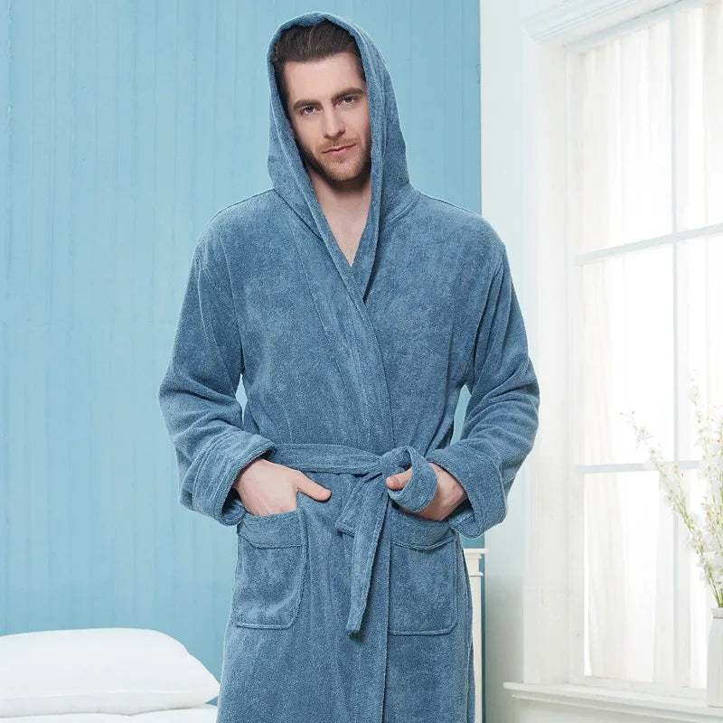 Comfortabele en warme herenbadjas WarmteMax, perfect voor koude winteravonden. Voelt heerlijk zacht.