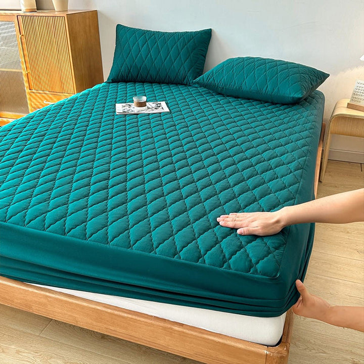 Matrasbeschermer met elastische hoeken voor een perfecte pasvorm en optimale bescherming.