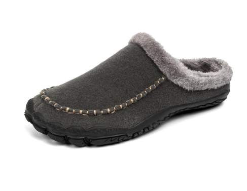 Antislip heren pantoffels LUXE in bruin. Warme en comfortabele sloffen voor veilige binnenhuis stappen.