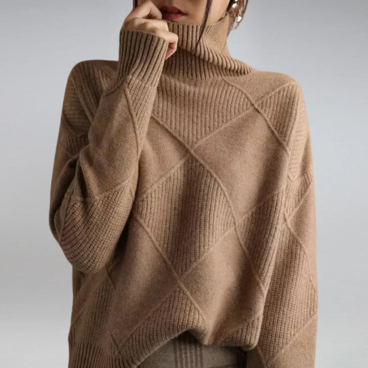 Comfortabele en luxe kasjmier dames coltrui, een veelzijdige warme wintertrui.