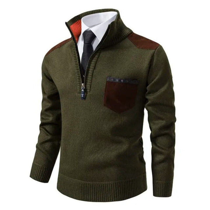 Comfortabele heren trui met halve rits, ideaal voor herfst mode en casual dagen. Elegante winter kleding.