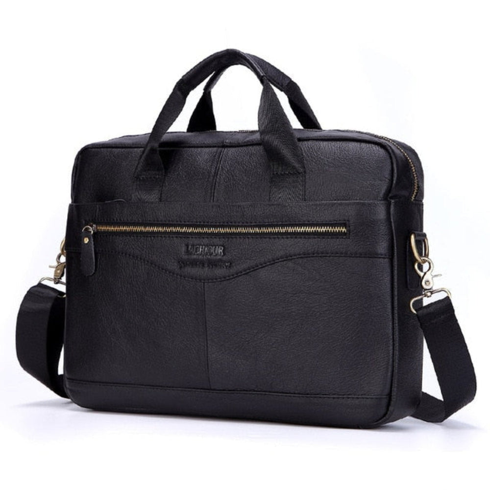 Duurzame Victor zakelijke laptoptas voor heren, elegant leer en ideaal als veelzijdige werktas.