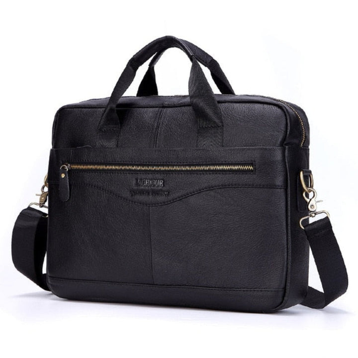 Duurzame Victor zakelijke laptoptas voor heren, elegant leer en ideaal als veelzijdige werktas.
