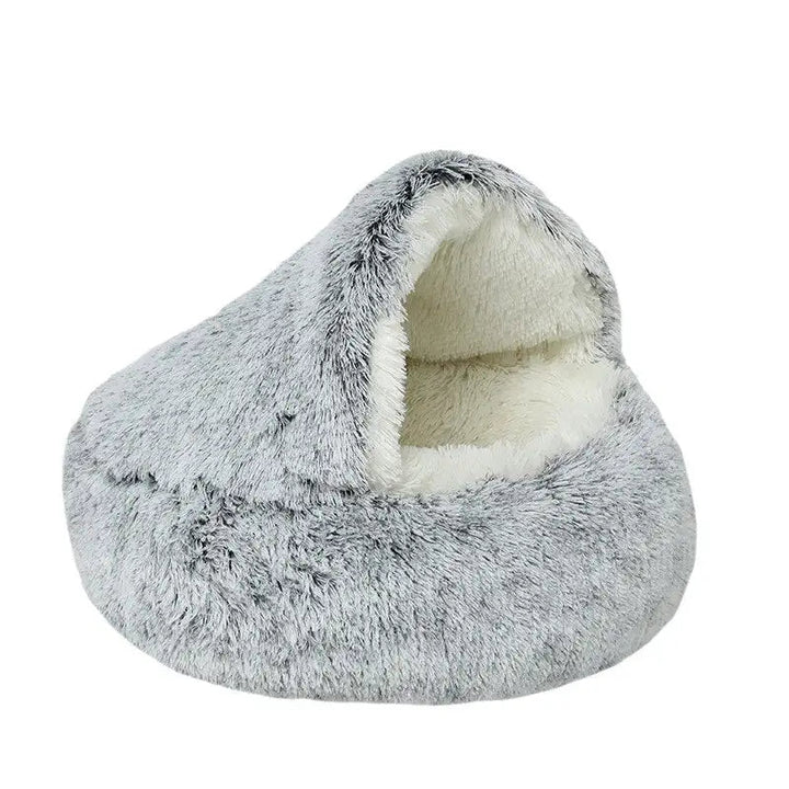 Wasbaar pluche hondenbed in neutrale kleur. Duurzaam comfortabel hondenmand voor een schone en warme slaapplek.