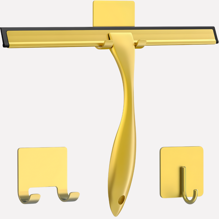 Ergonomische douchewisser voor moeiteloos streepvrij schoonmaken van je badkamer, douchecabine en glazen oppervlakken.