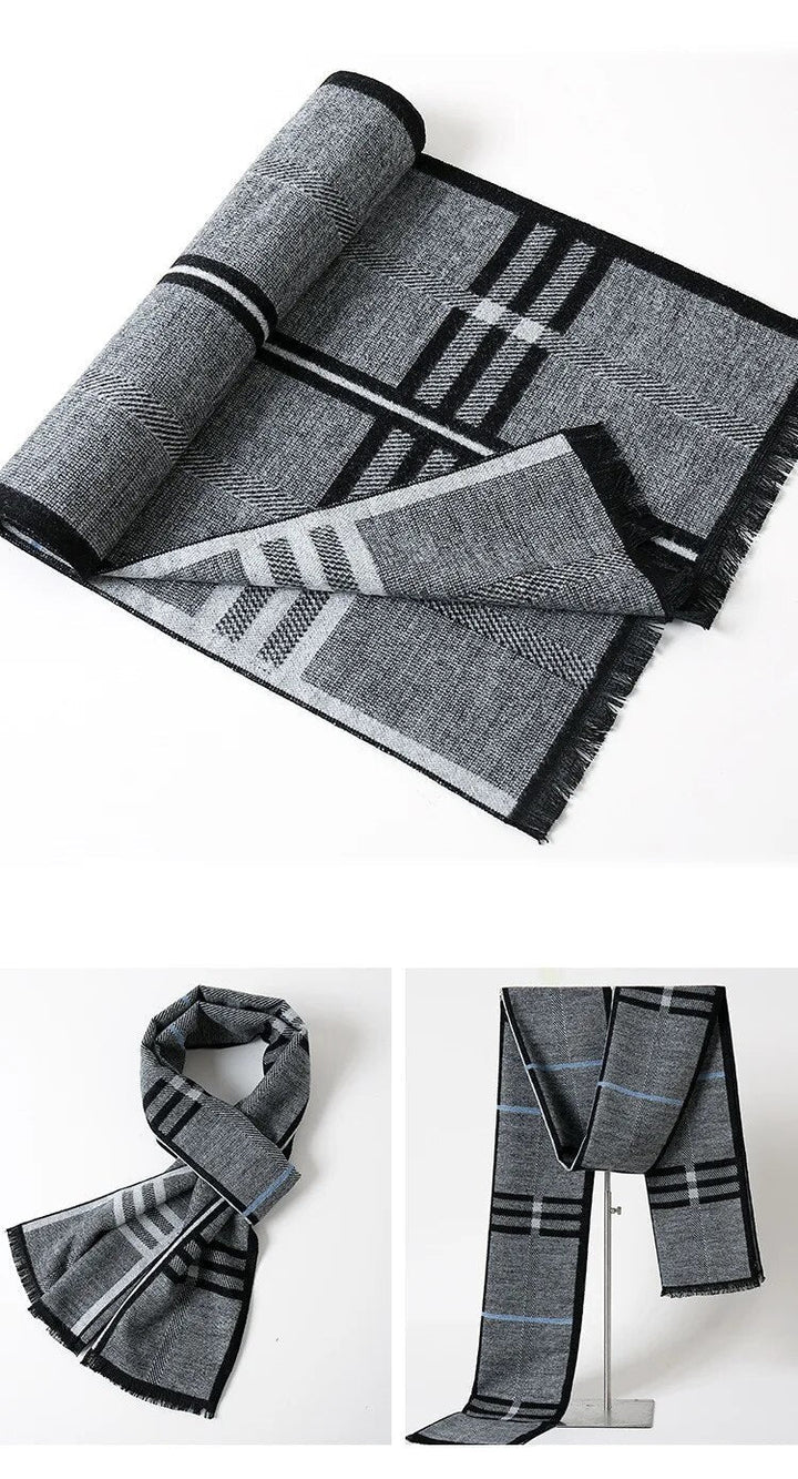 Warme winter sjaal: kasjmier met ruitpatroon voor een comfortabele en chique uitstraling.