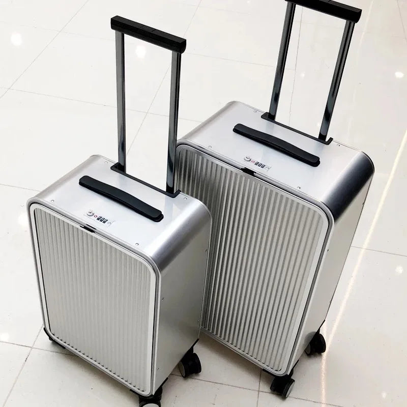 Luxe Valparaíso aluminium hardcase reiskoffer, duurzame bagage ideaal voor zakenreis of vakantie.